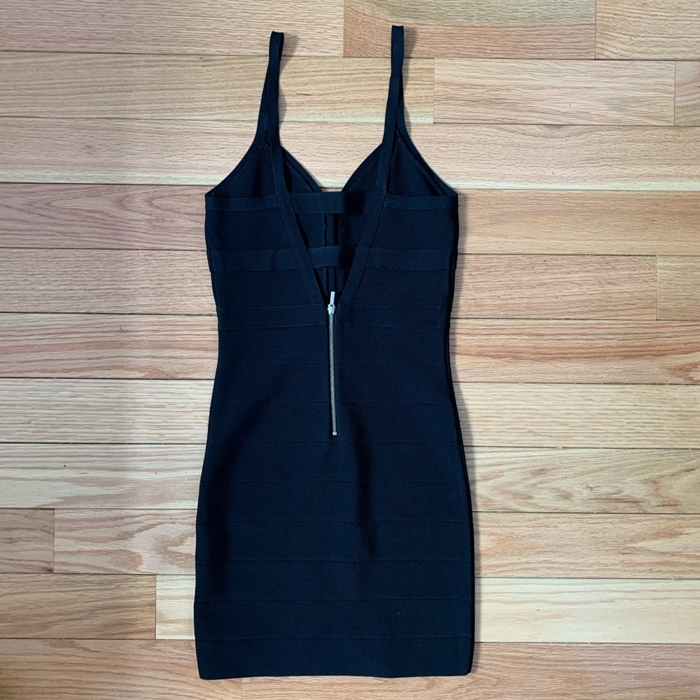 Bebe notched bandage bodycon LBD